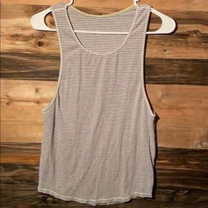 Lululemon | Workout Athletic Gray White Racerback